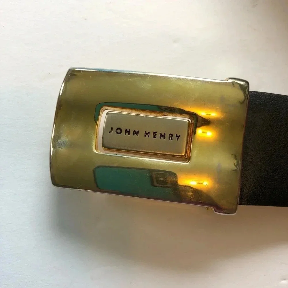 John Henry Vintage Men Leather Made in Italy/USA Belt
